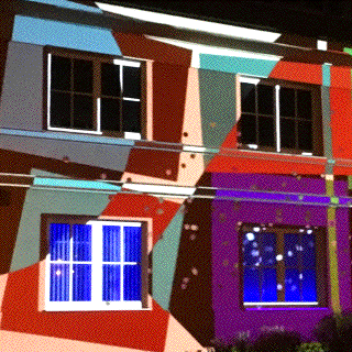 Videomapping-Installation zum Jubiläum der Regensburger Kulturstiftung der REWAG, 2017