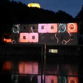 Videomapping-Installation am Alten Hafen, Kelheim, 2020